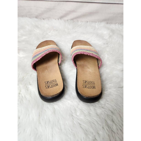 Mootsies Tootsies Womens‎ Moemilia Slides Sandals Multicolor Stripe Woven 7 M - Picture 2 of 6